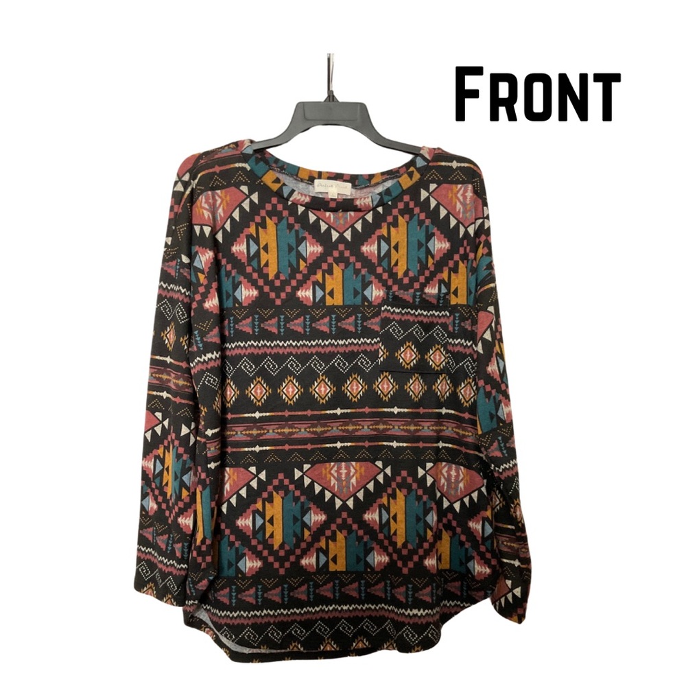 Geo Pattern Long Sleeve Shirt